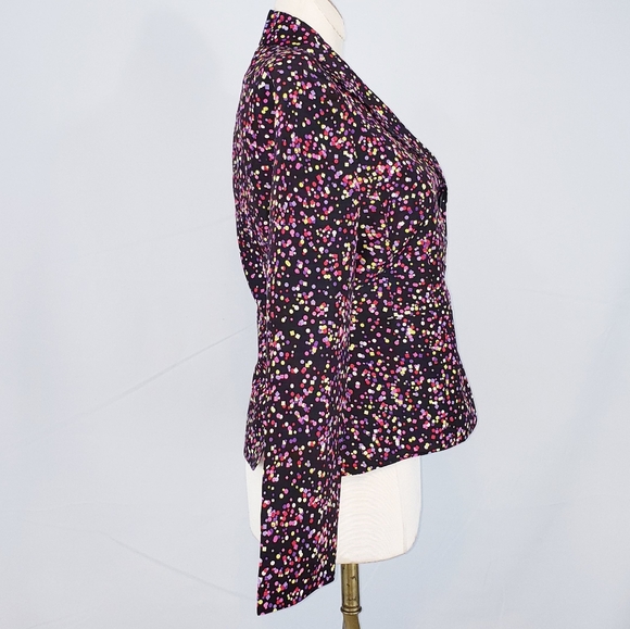 Anne Klein vintage confetti print jacket size 2 - Picture 5 of 6